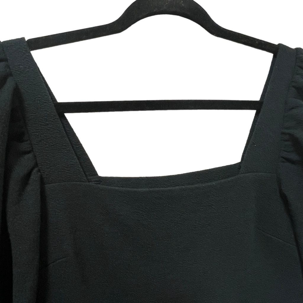 Scoop Women's Black Puff Sleeve Square Neck Short Babydoll Y2K Dress Size XS 0-2 - Picture 8 of 12